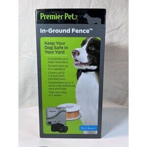 Premier Pet In-Ground Fence Kit w/ Receiver Collar Black